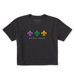 Women's Fleur De Lis Trio Short Sleeve Crusher Boxy Tee