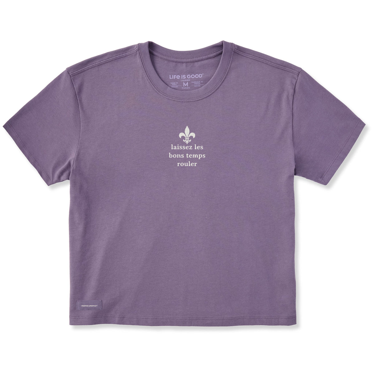 Women's Laissez Les Bons Temps Rouler Mardi Gras Short Sleeve Crusher Boxy Tee