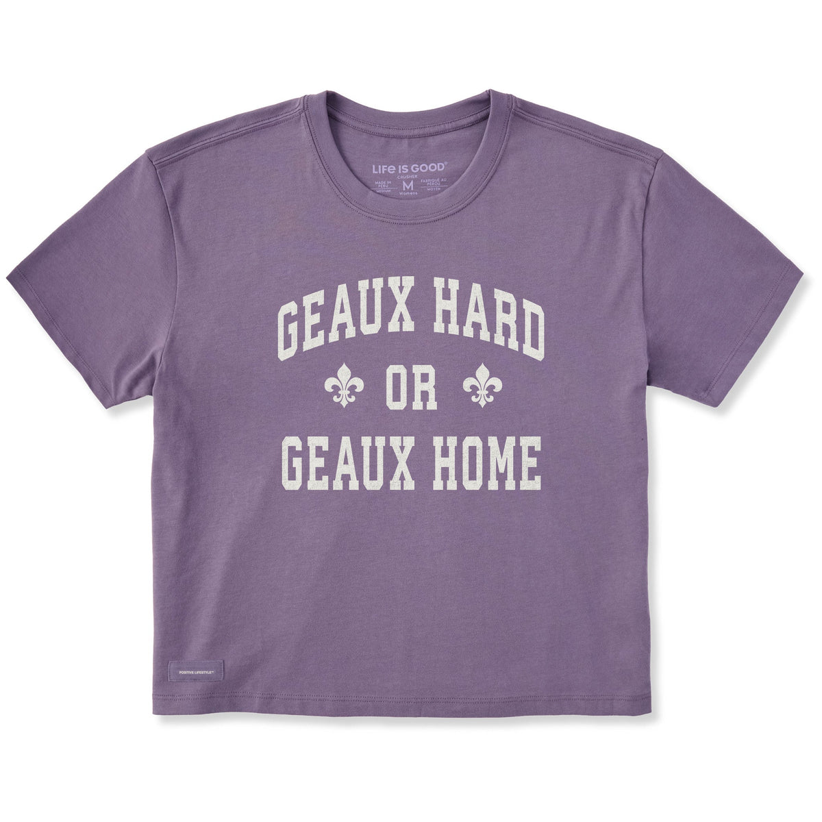 Women's Geaux Hard or Geaux Home Short Sleeve Crusher Boxy Tee