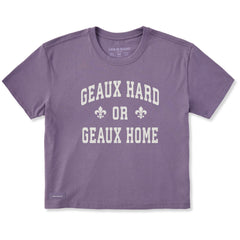 Women's Geaux Hard or Geaux Home Short Sleeve Crusher Boxy Tee