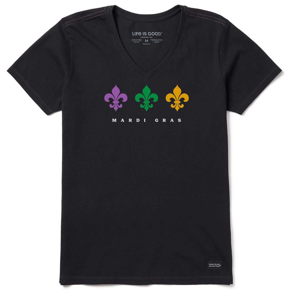 Women's Fleur De Lis Trio Short Sleeve Crusher Vee