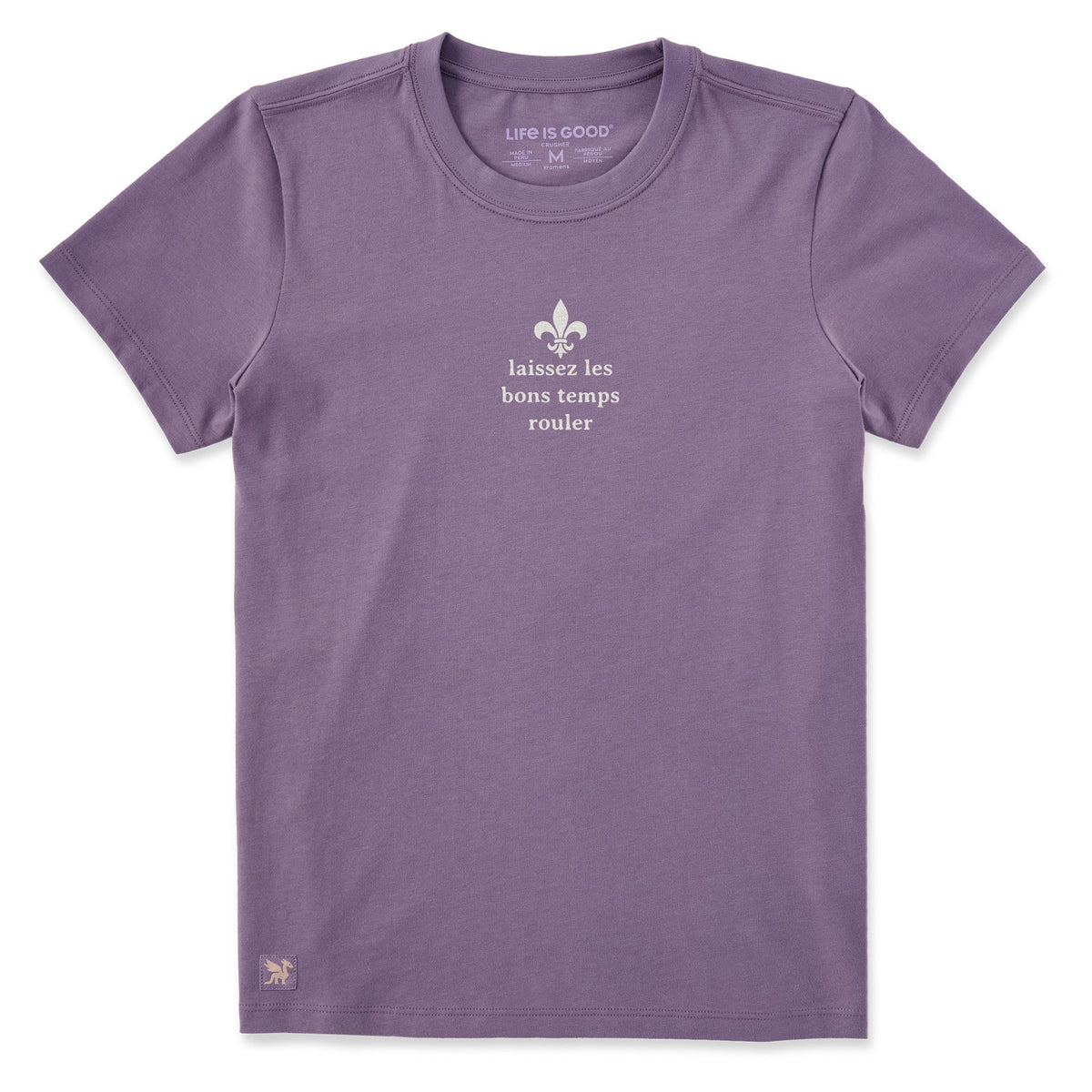 Women's Laissez Les Bons Temps Rouler Mardi Gras Short Sleeve Crusher Tee