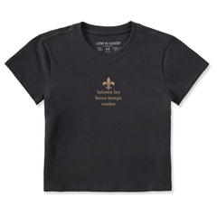 Women's Laissez Les Bons Temps Rouler Mardi Gras Crusher-LITE Shrunken Tee