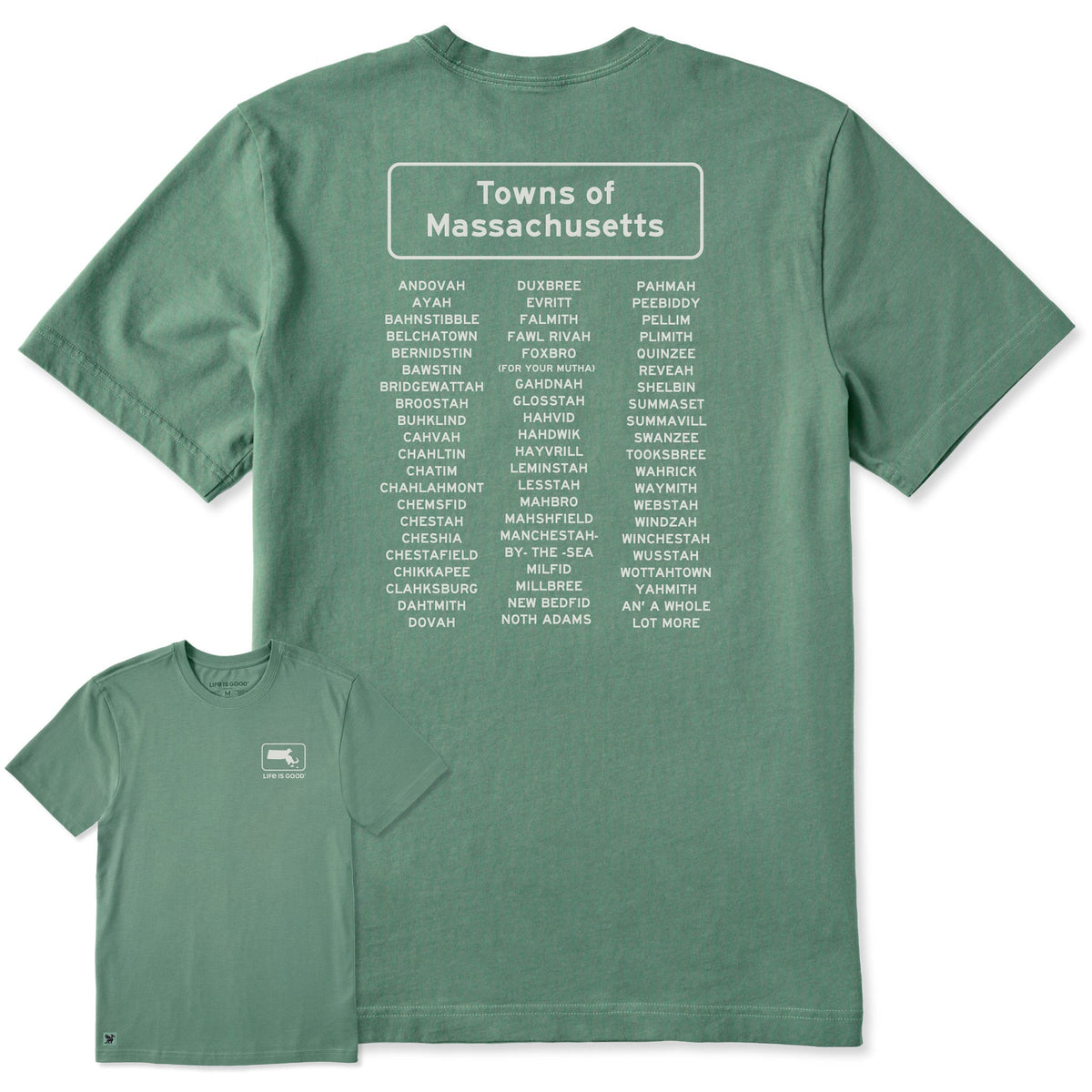 Men's Towns of Massachusetts Short Sleeve Crusher Tee