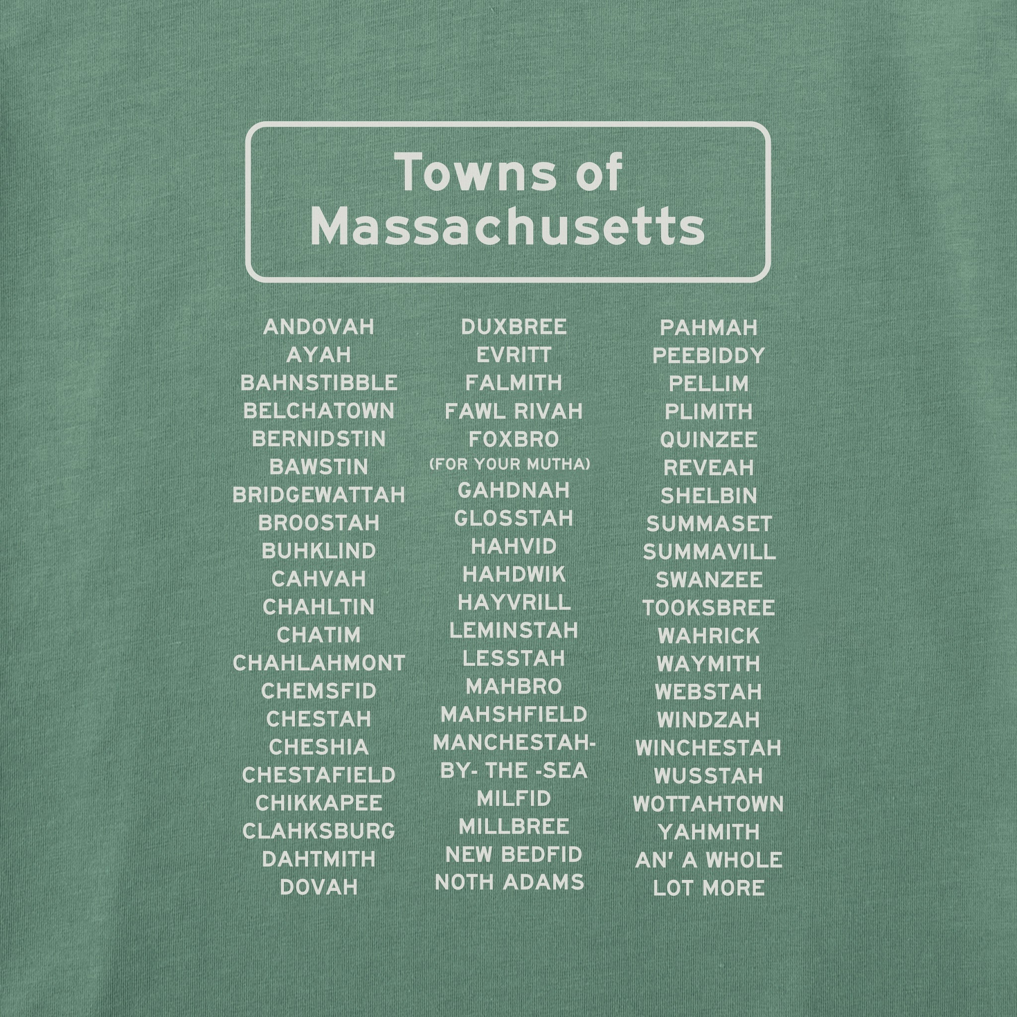 Men's Towns of Massachusetts Short Sleeve Crusher Tee