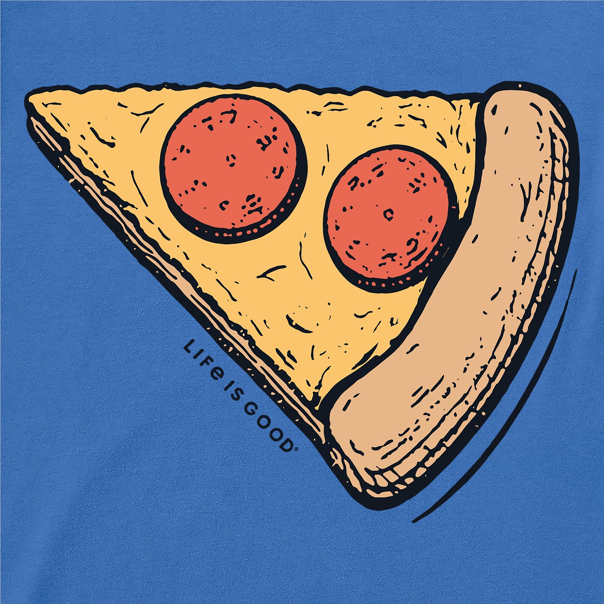 Toddler Slice of Pizza Short Sleeve Crusher Tee