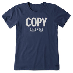 Women's Copy Ctrl + C Short Sleeve Crusher Tee