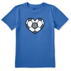 Kids Soccer Heart Short Sleeve Crusher Tee