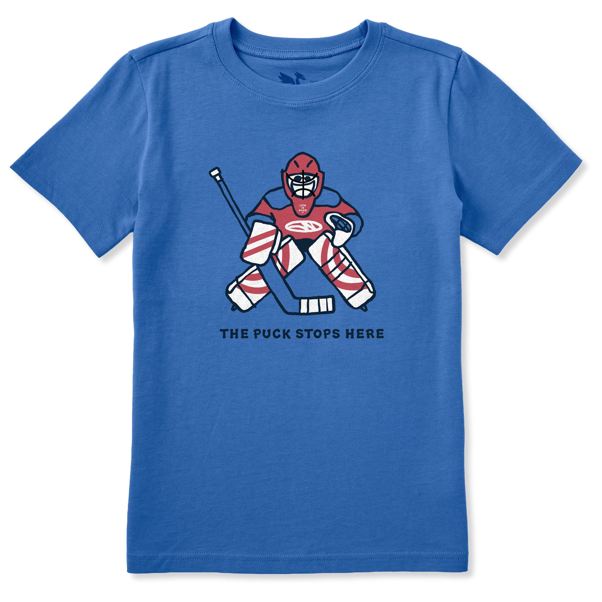 Kids The Puck Stops Here Short Sleeve Crusher Tee