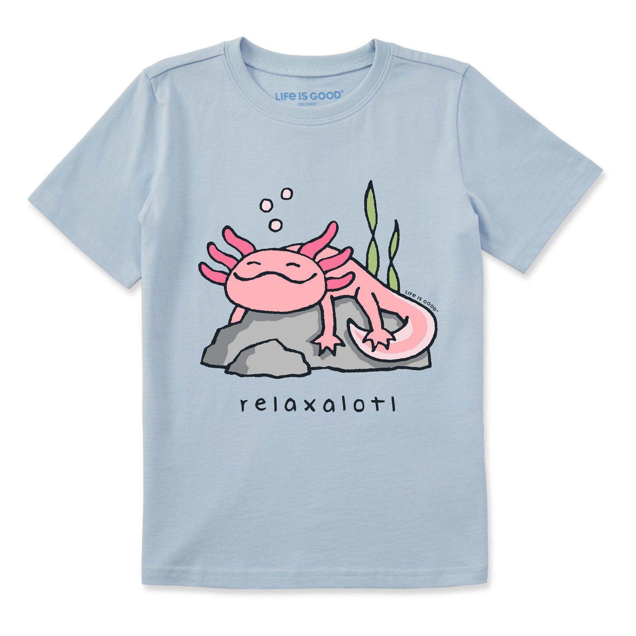Kids Relaxalotl Short Sleeve Crusher Tee