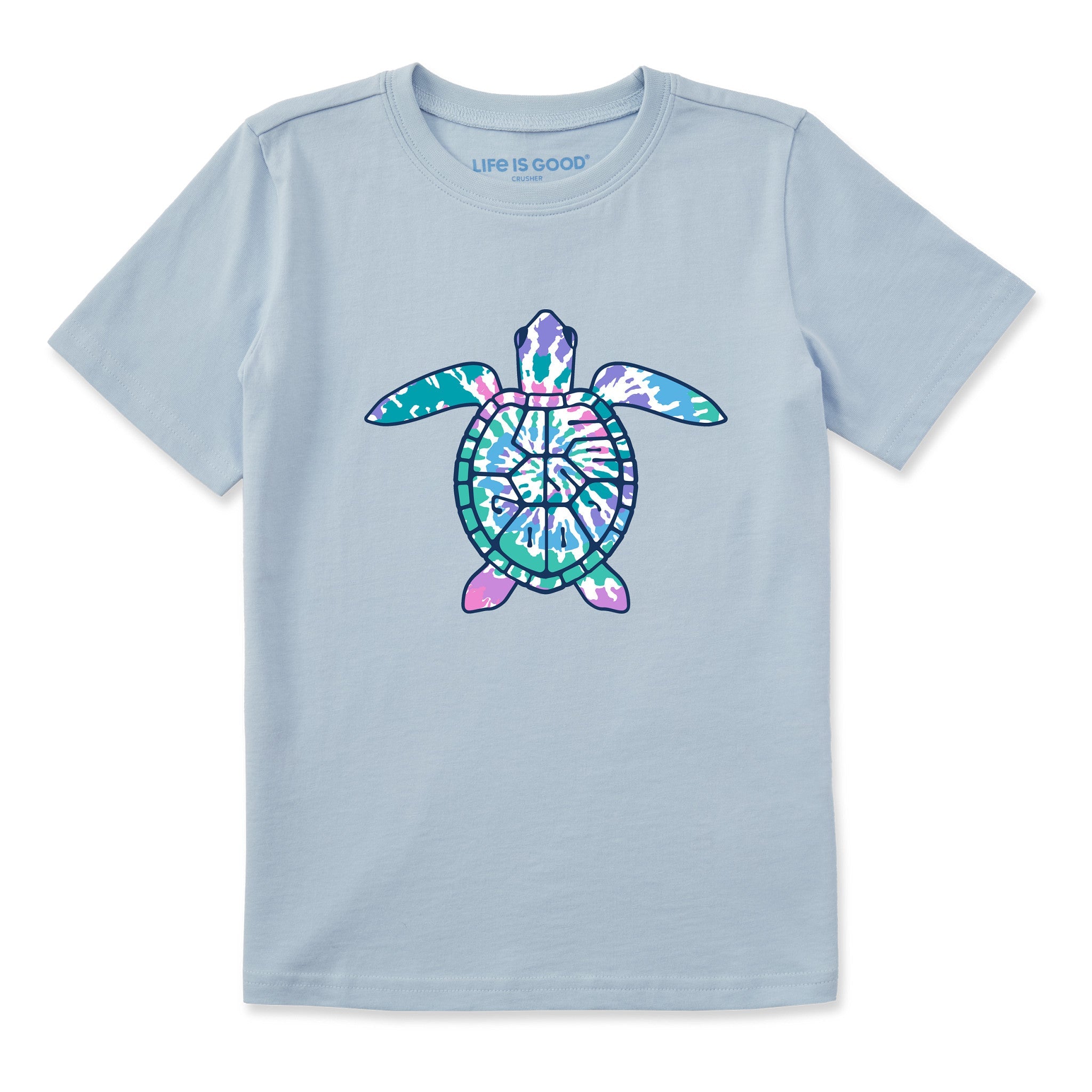 Kids LIG Turtle Shell Tie Dye Short Sleeve Crusher Tee