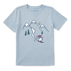 Kids Quicky Bear Ski Vista Short Sleeve Crusher Tee