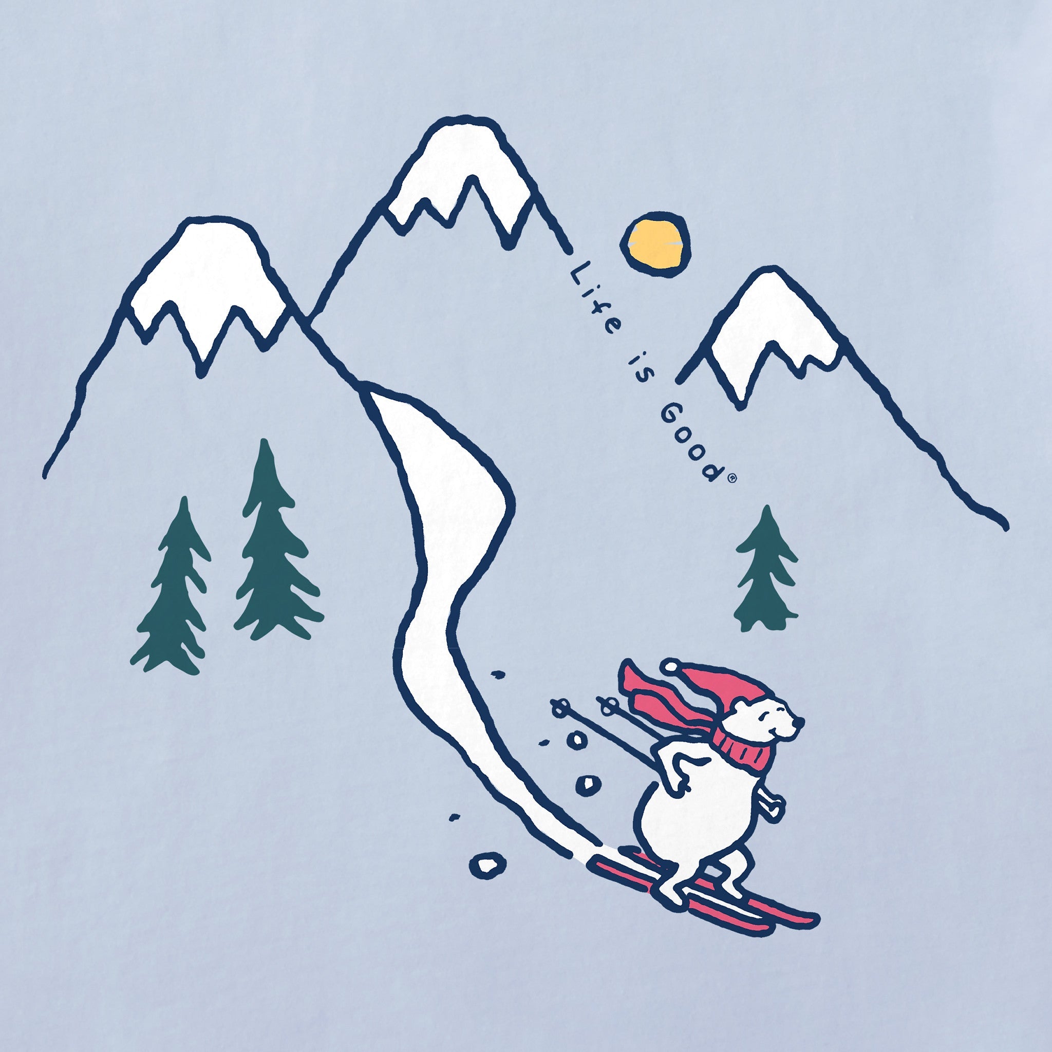 Kids Quicky Bear Ski Vista Short Sleeve Crusher Tee