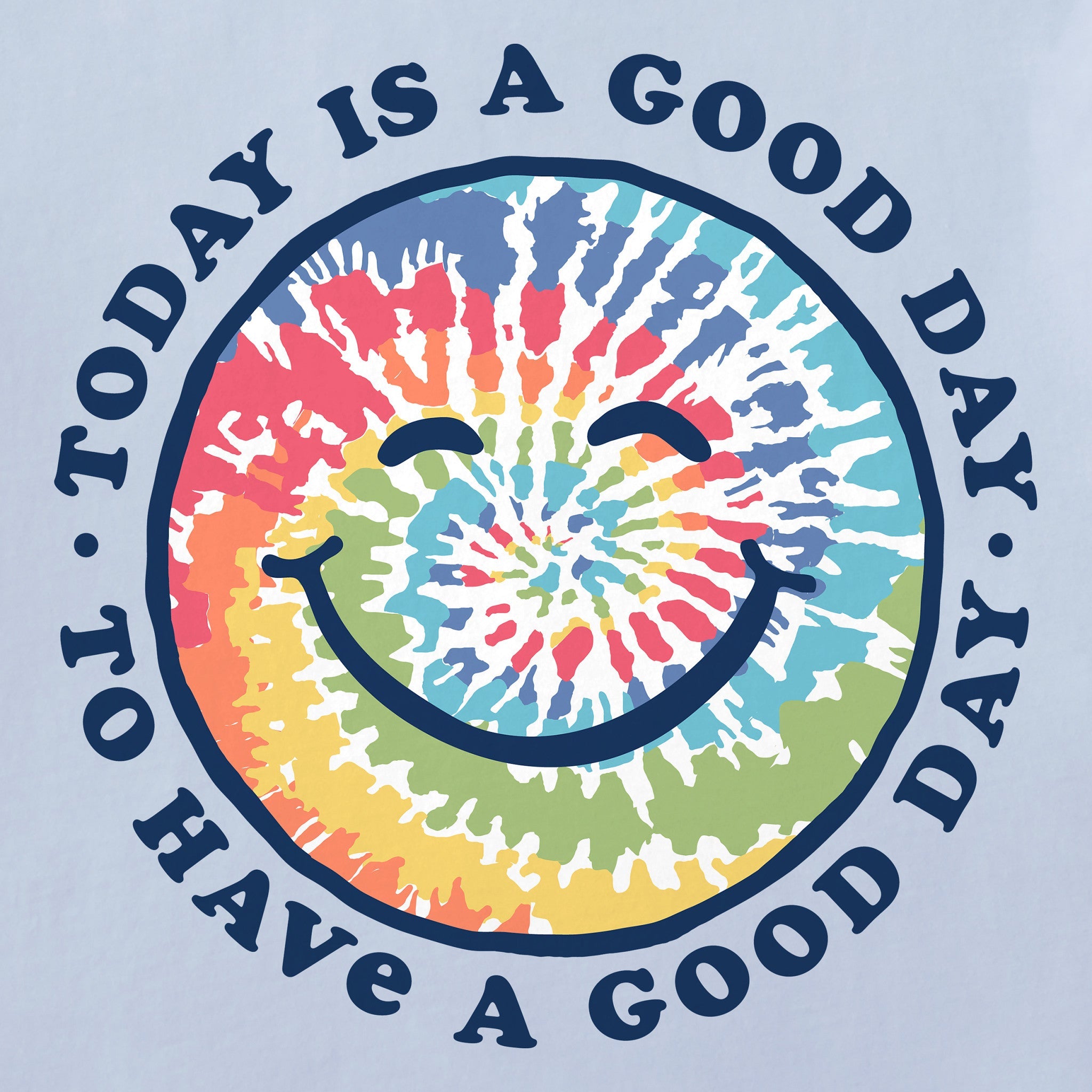 Kids Tie Dye Smile Good Day Short Sleeve Crusher Tee