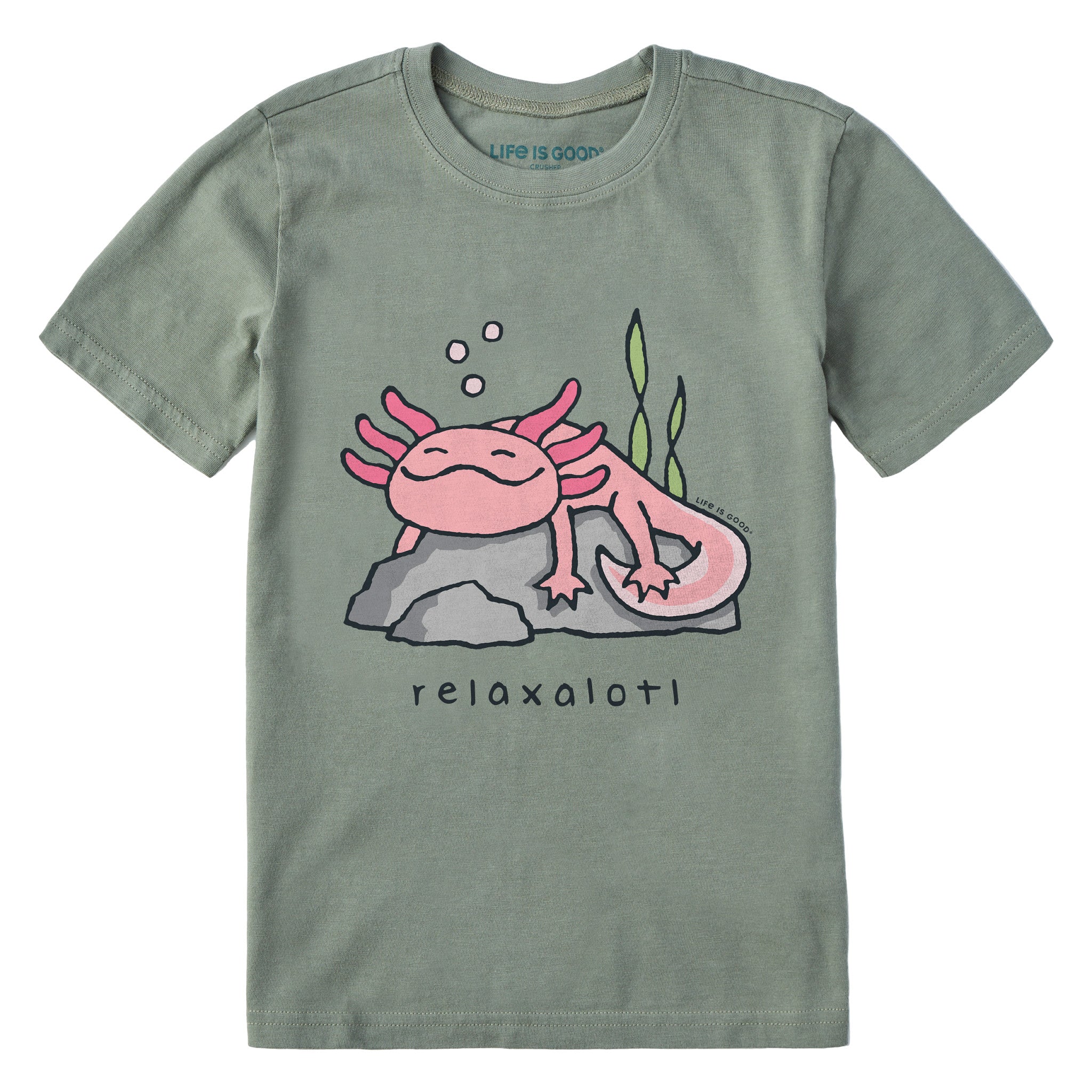 Kids Relaxalotl Short Sleeve Crusher Tee