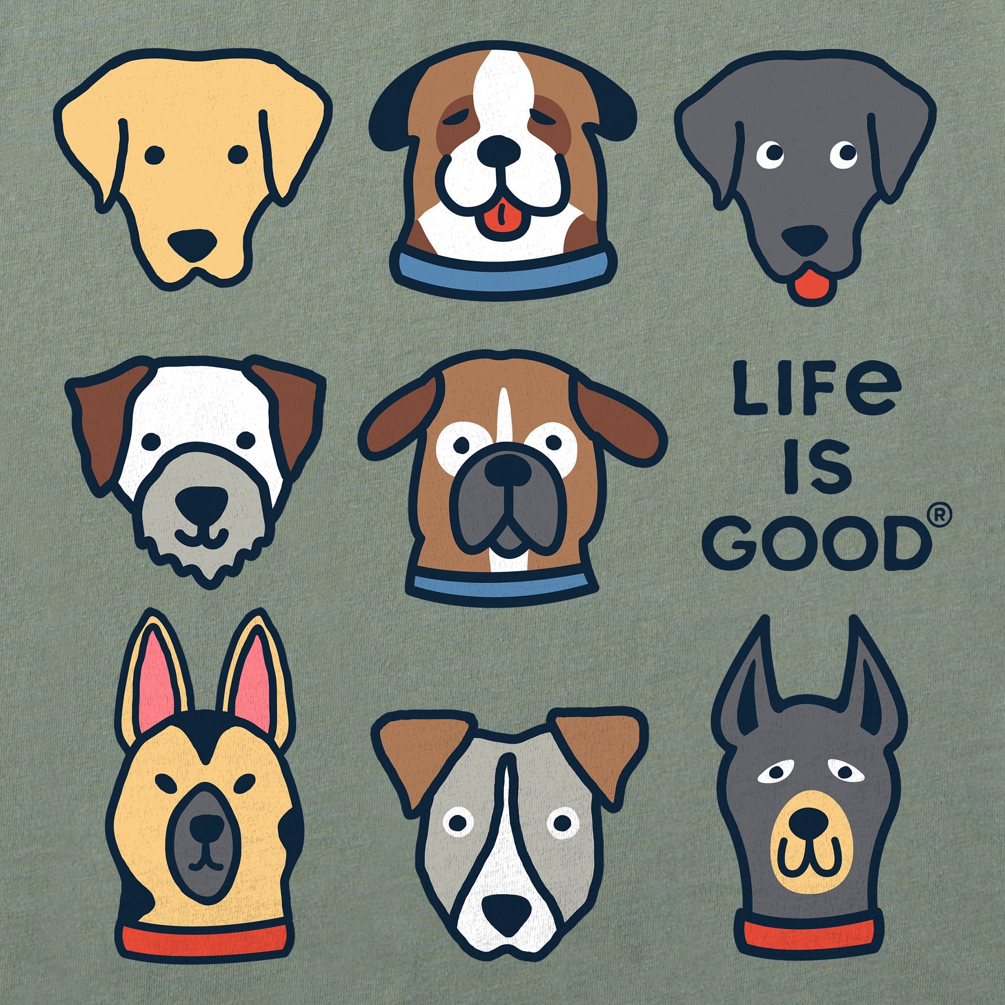 Kids Cute Dogs Short Sleeve Crusher Tee