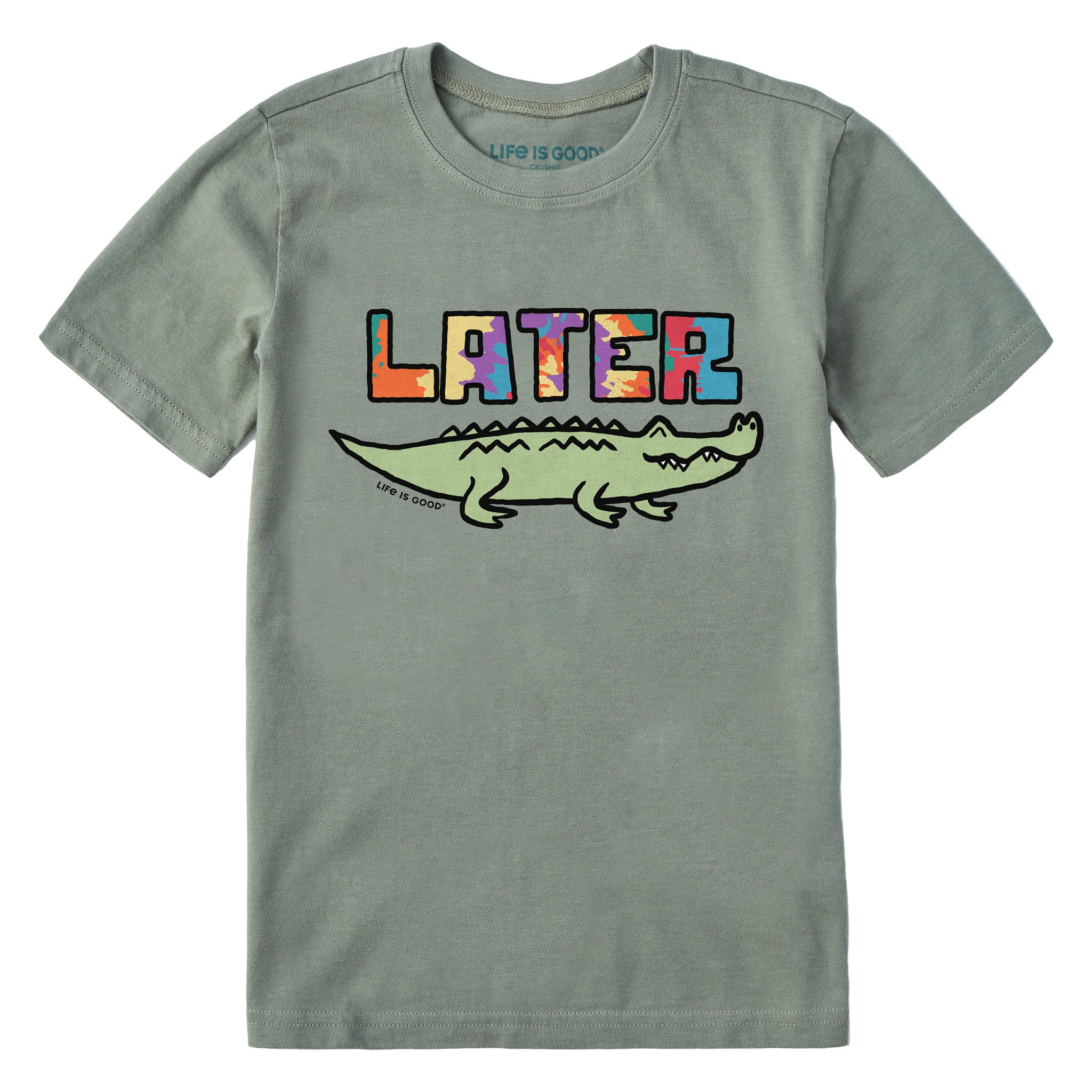 Kids Tie Dye Later Gator Short Sleeve Crusher Tee
