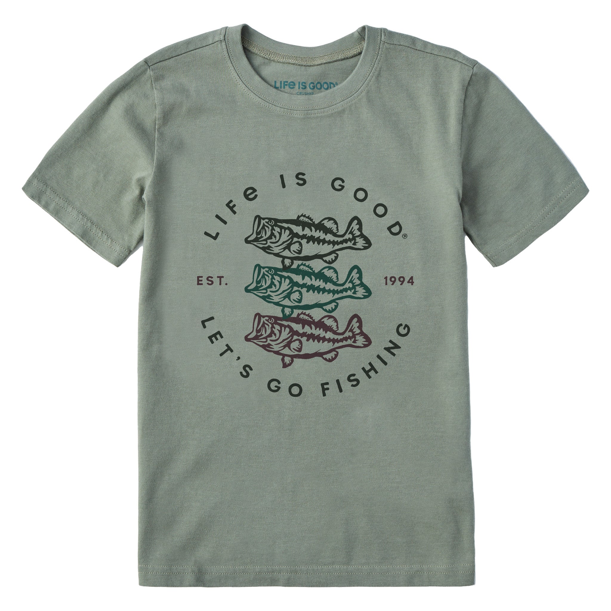 Kids Let's Go Fishing Short Sleeve Crusher Tee