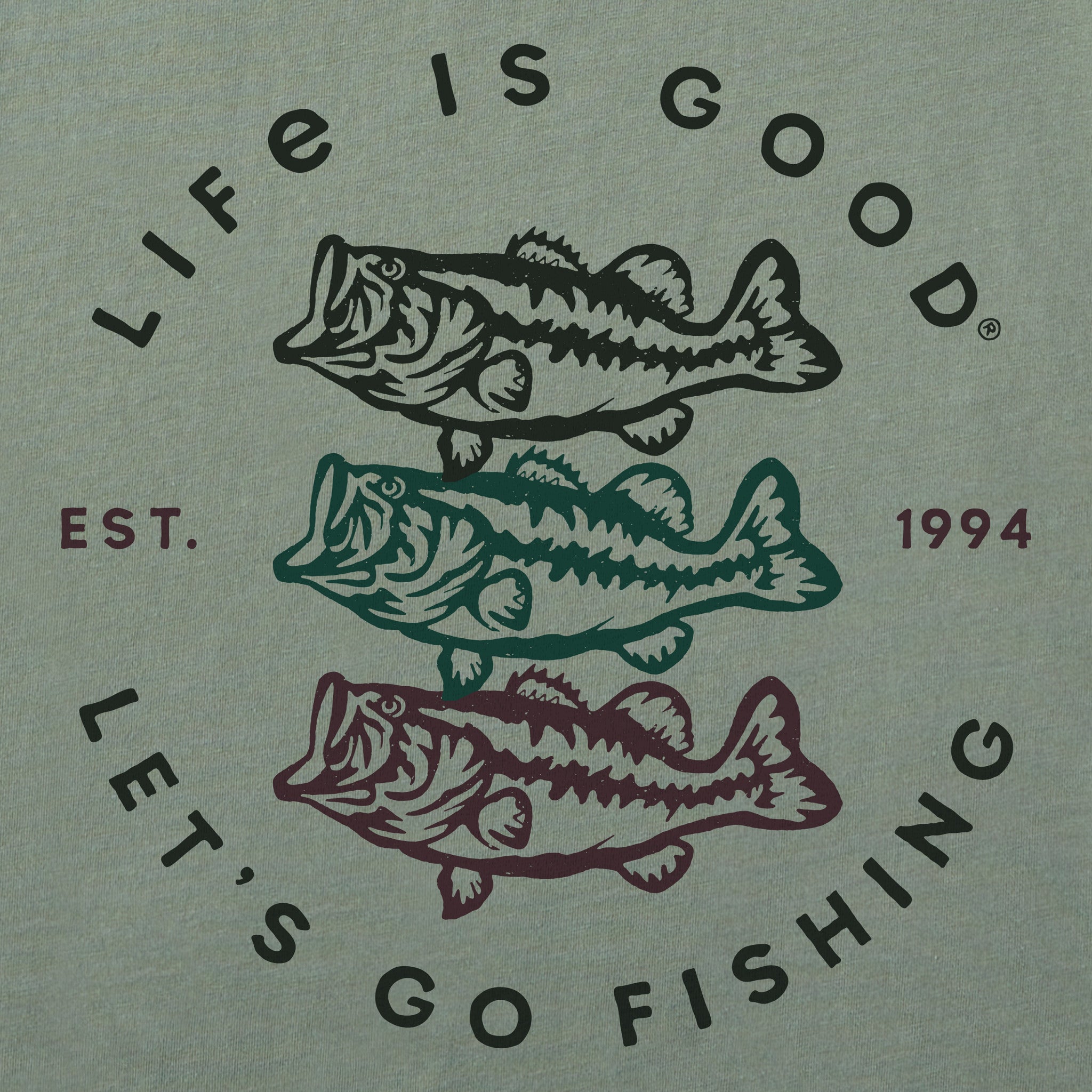 Kids Let's Go Fishing Short Sleeve Crusher Tee