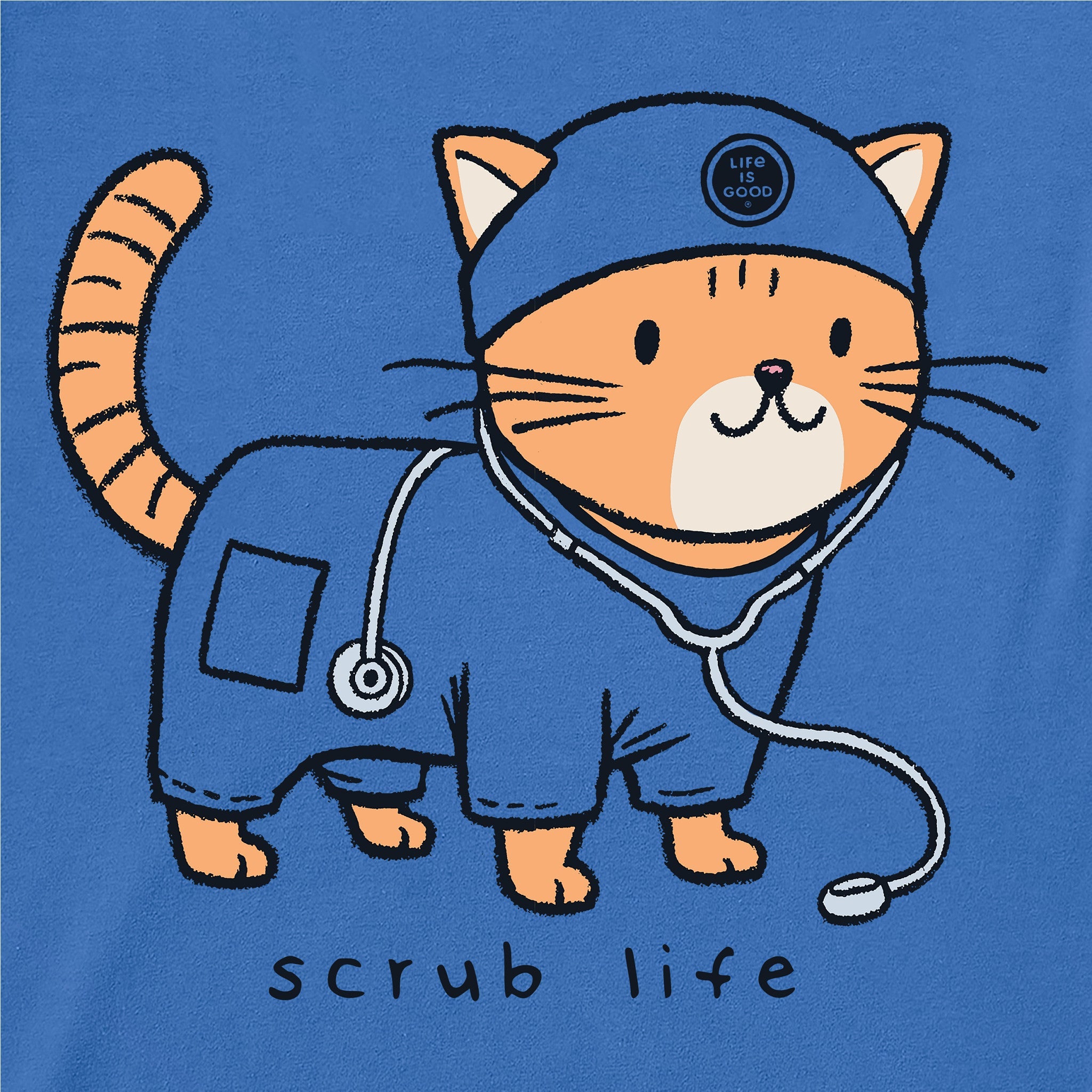 Men's Scrub Life Cat Short Sleeve Tee