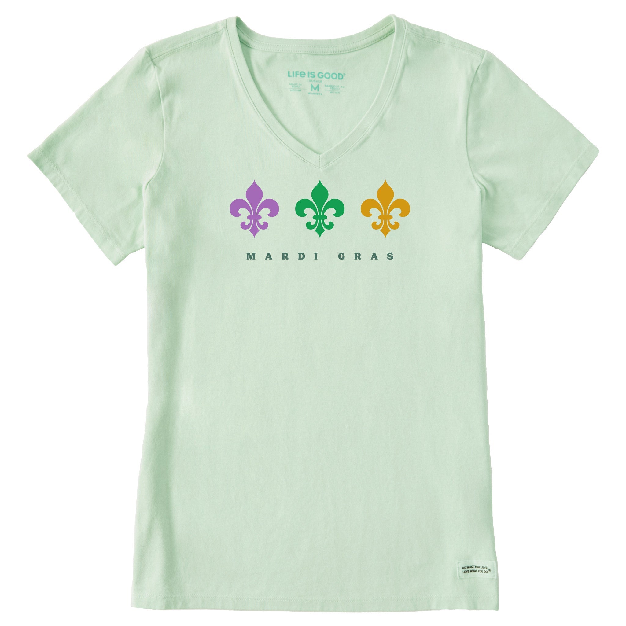 Women's Fleur De Lis Trio Short Sleeve Crusher Vee