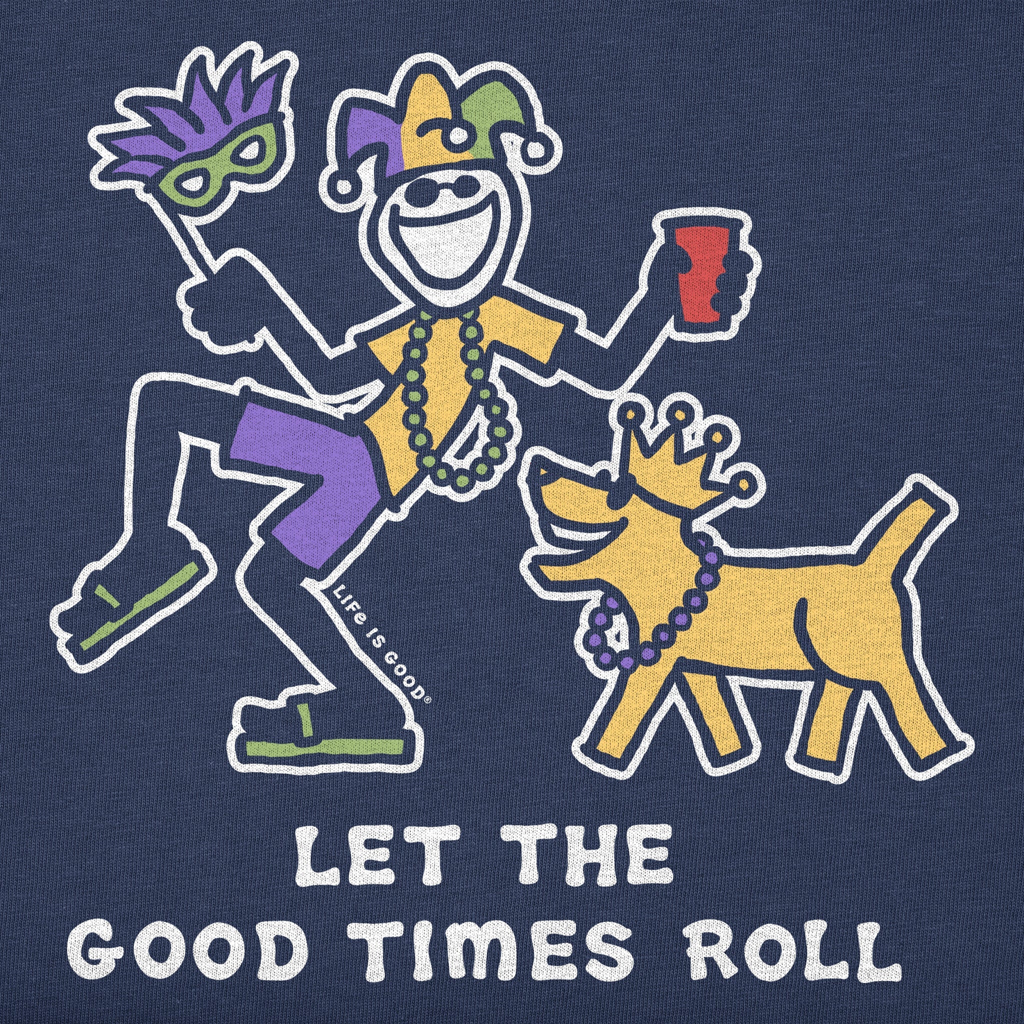 Men's Let the Good Times Roll Jake Rocket Short Sleeve Crusher Tee