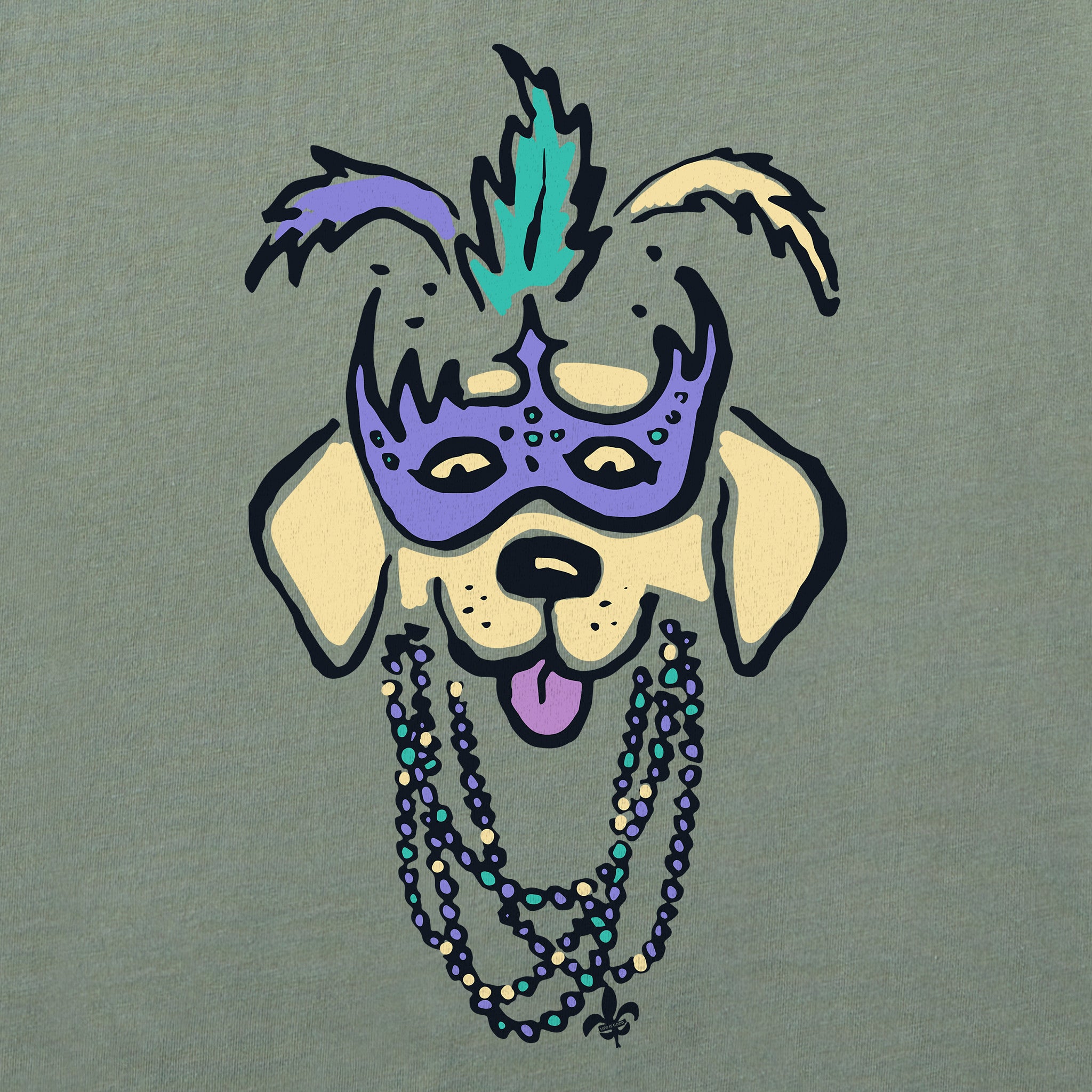 Men's Mardi Paws Short Sleeve Crusher Tee