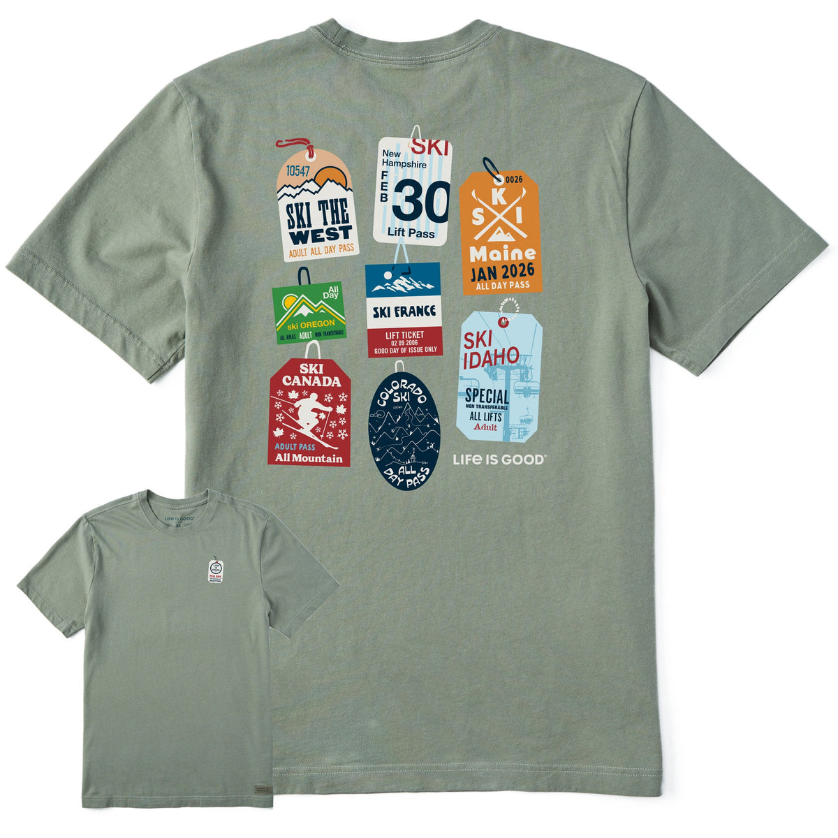 Men's Lift Tickets Short Sleeve Crusher Tee
