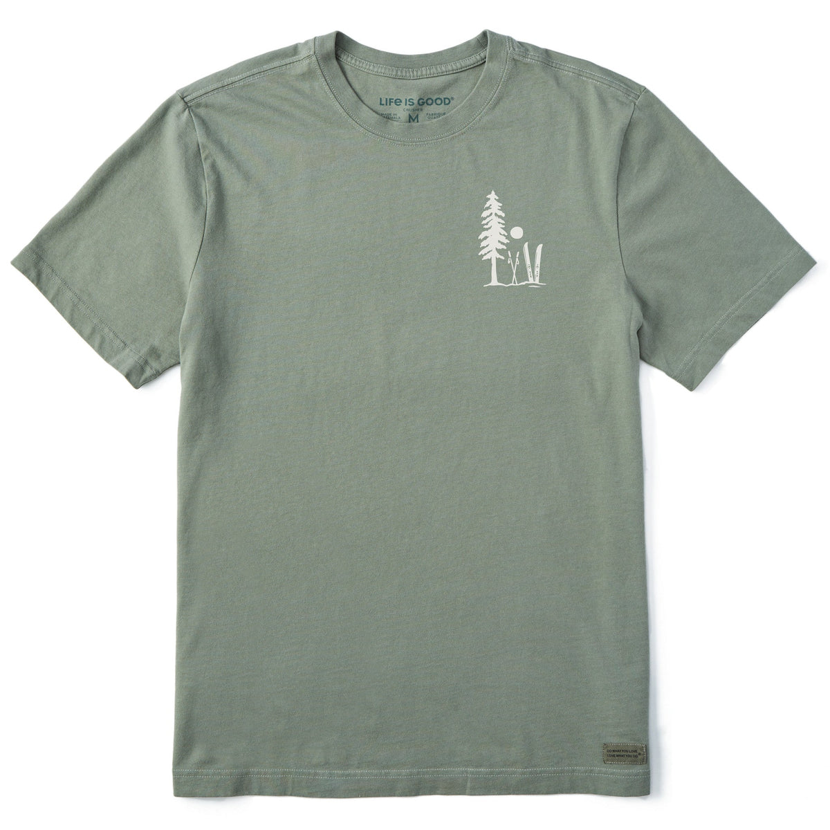 Men's Simple Ski Pine Short Sleeve Crusher Tee