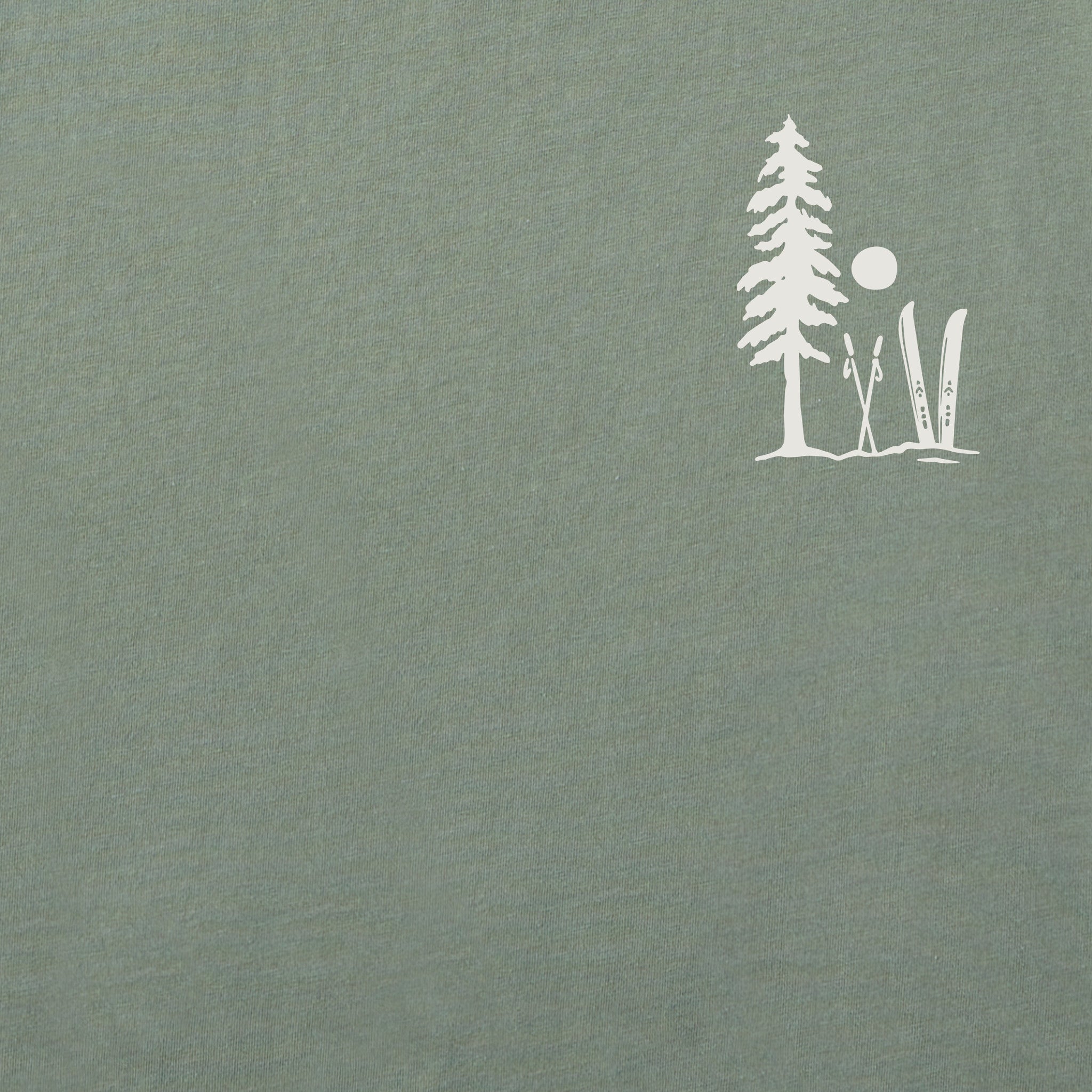 Men's Simple Ski Pine Short Sleeve Crusher Tee