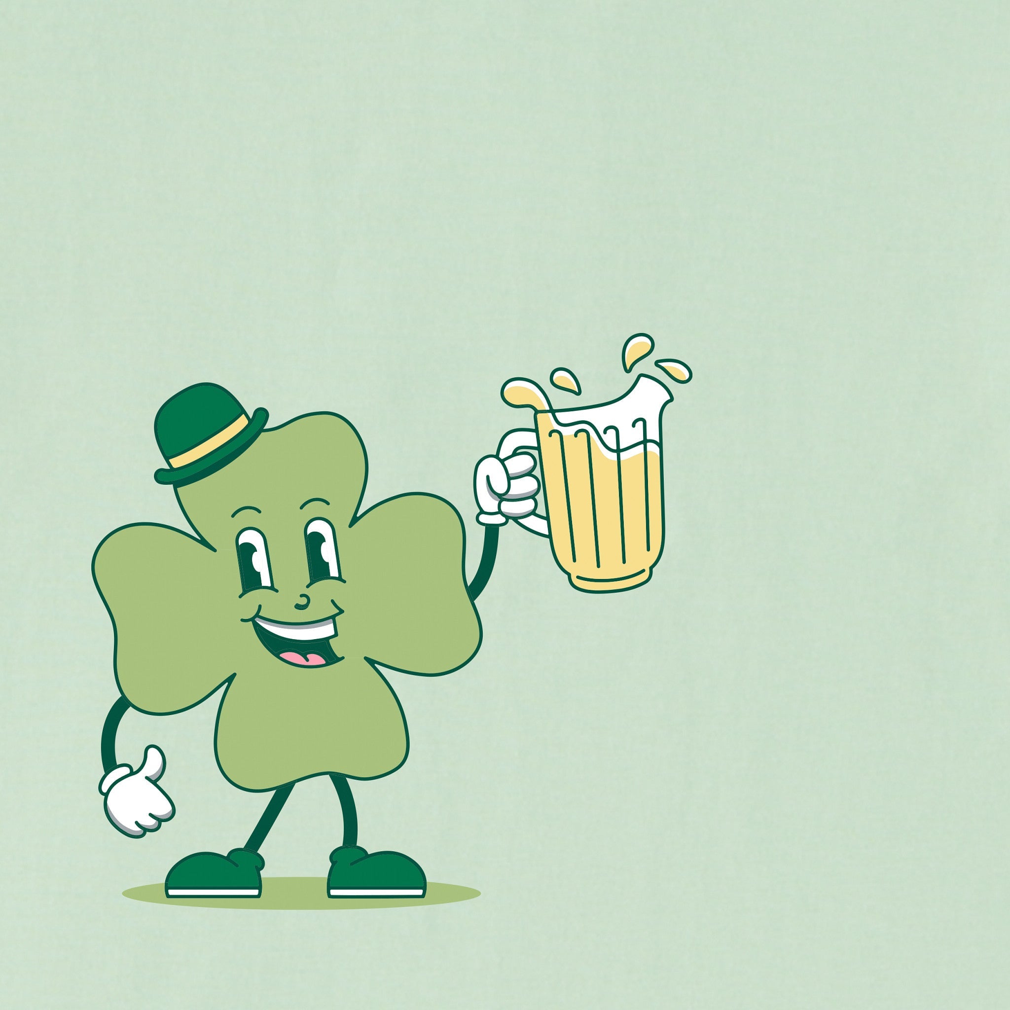 Women's Here to Paddy Shamrock Short Sleeve Crusher Boxy Tee