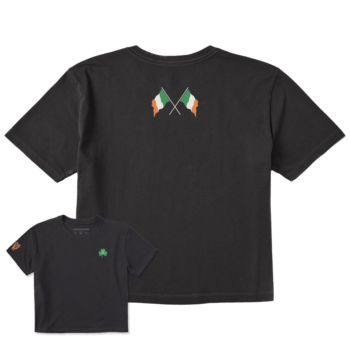 Women's Irish Icons Life is Good Short Sleeve Crusher Boxy Tee