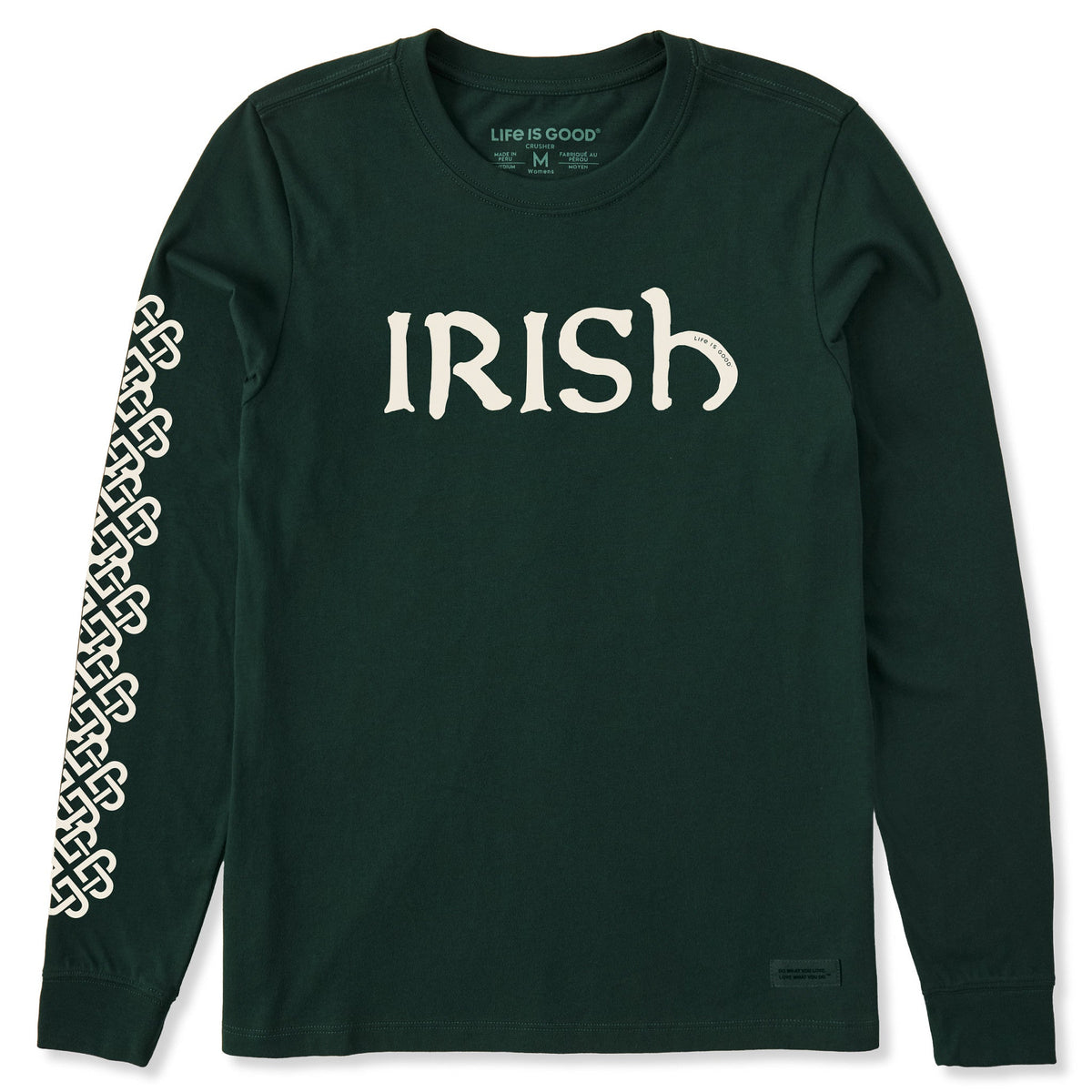 Women's Irish Celtic Knots Long Sleeve Crusher Tee