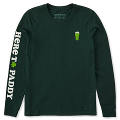 Women's Green Beer Long Sleeve Crusher Tee