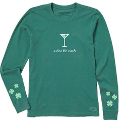 Women's A Tini Bit Irish Long Sleeve Crusher Tee