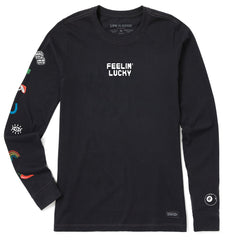 Women's Feelin' Lucky Long Sleeve Crusher Tee