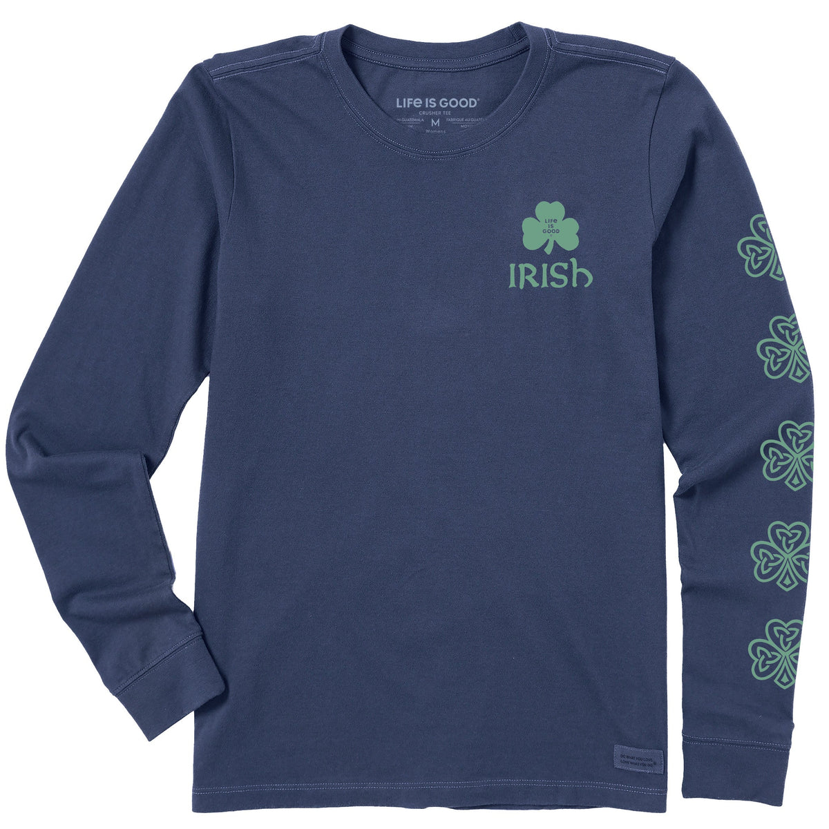 Women's Irish Clover Stack Long Sleeve Crusher Tee