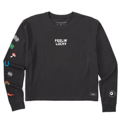 Women's Feelin' Lucky Long Sleeve Crusher Boxy Tee