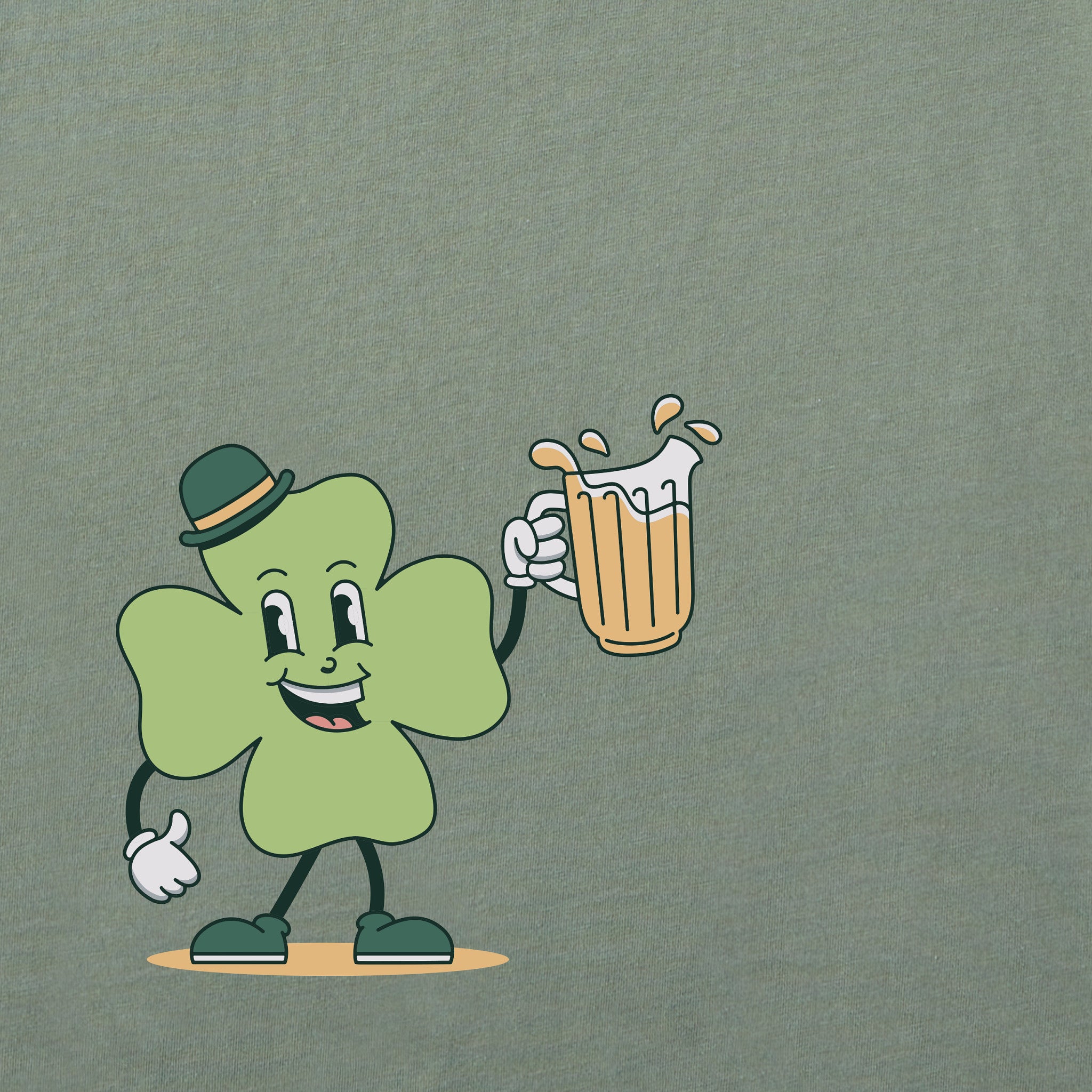 Men's Here to Paddy Shamrock Short Sleeve Crusher Tee