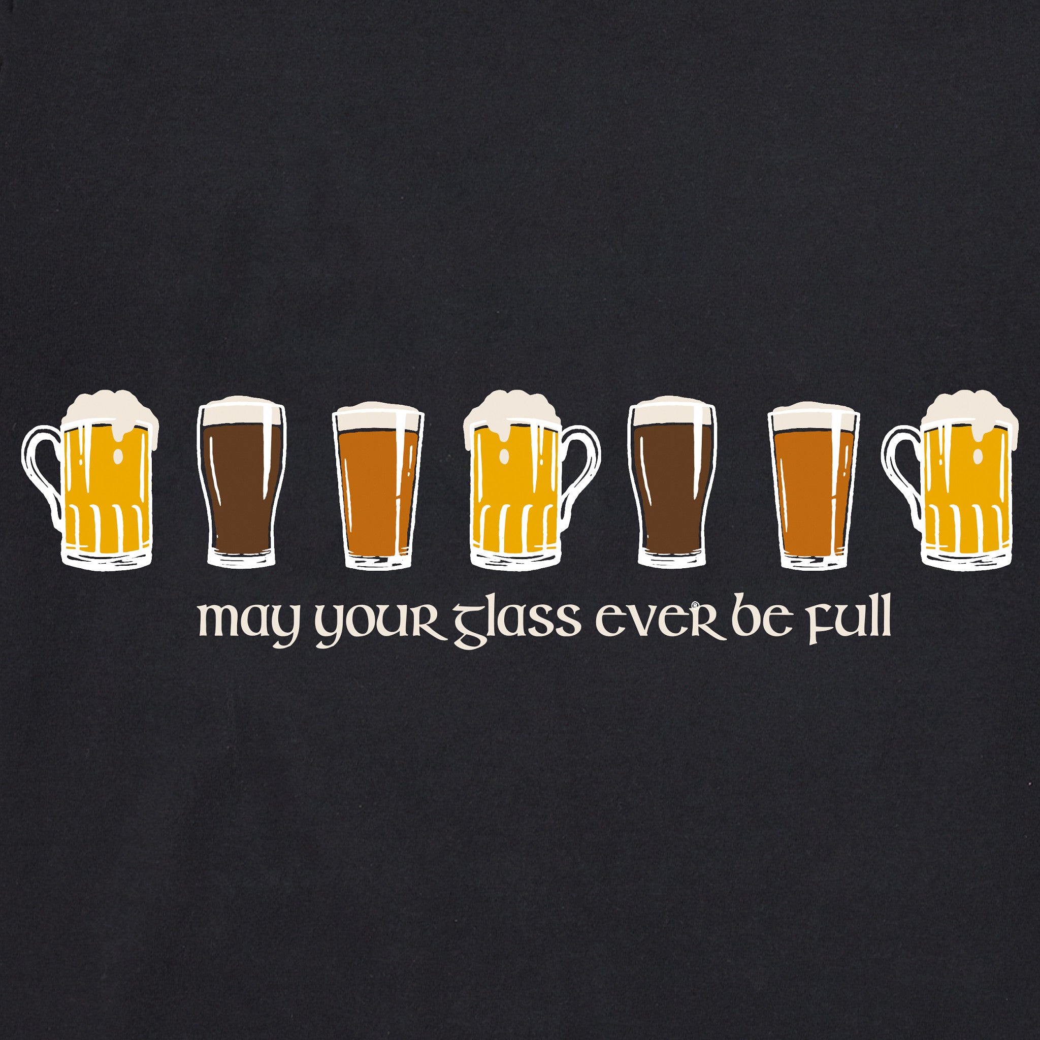 Men's May Your Glass Ever Be Full Short Sleeve Crusher Tee