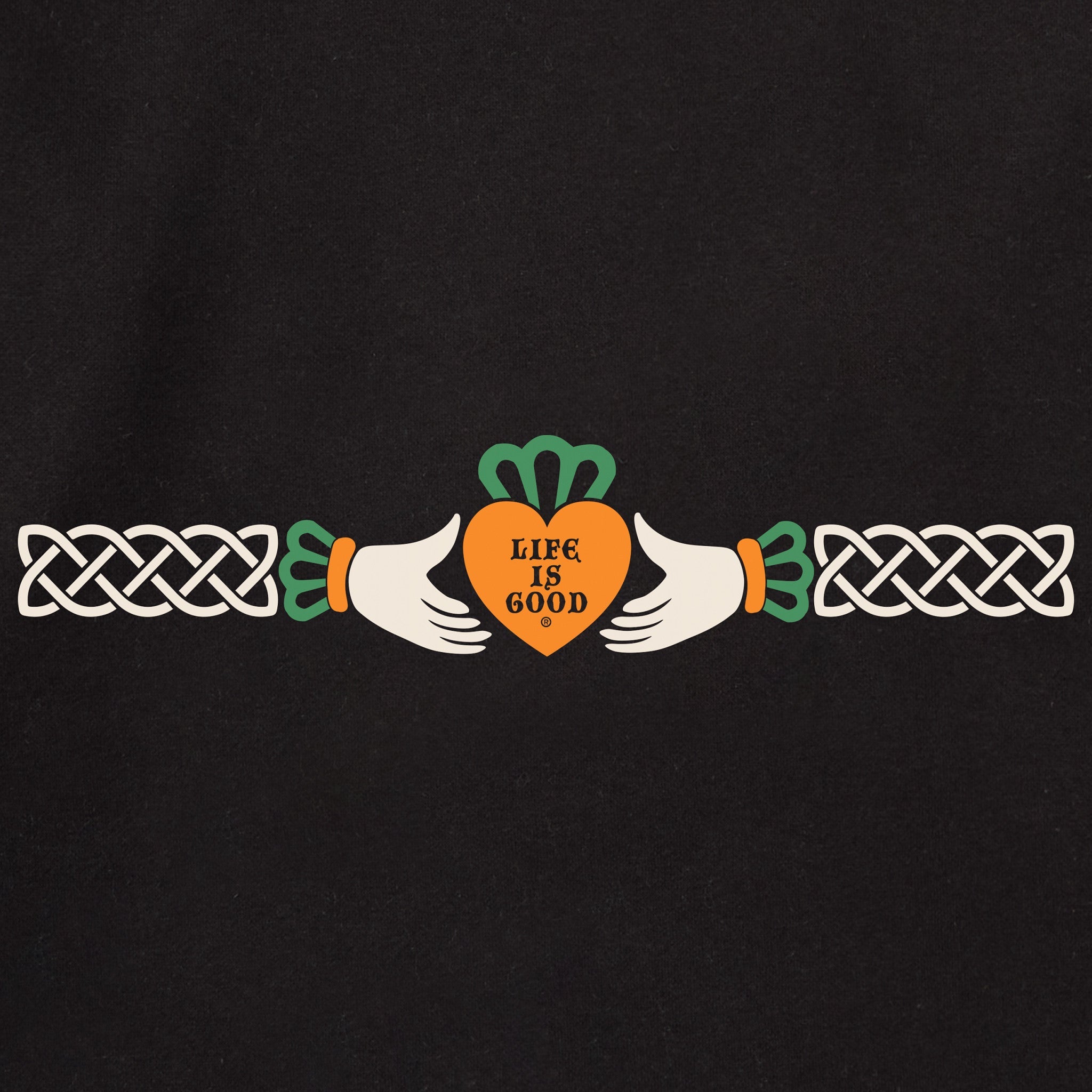 Adult Unisex Life is Good Claddagh Every Wear Crew Sweatshirt