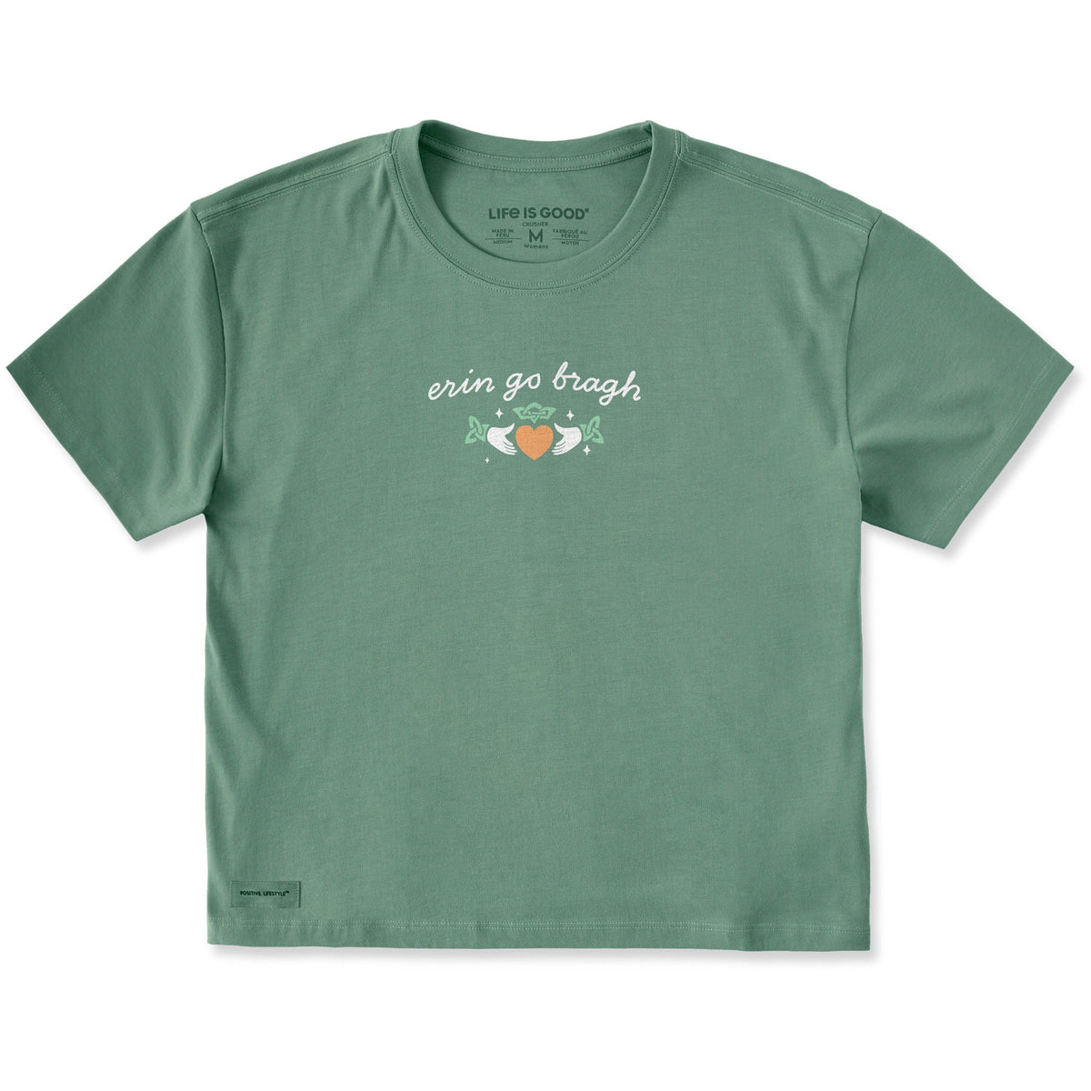 Women's Erin Go Bragh Claddagh Short Sleeve Crusher Boxy Tee