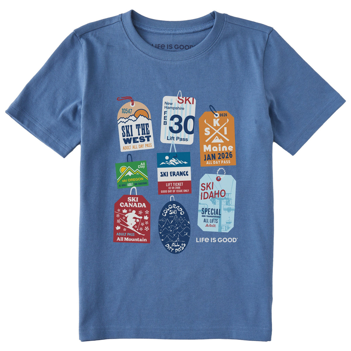 Kids Lift Tickets Short Sleeve Crusher Tee