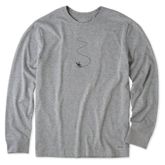 Men's Moose Ski Long Sleeve Crusher Tee