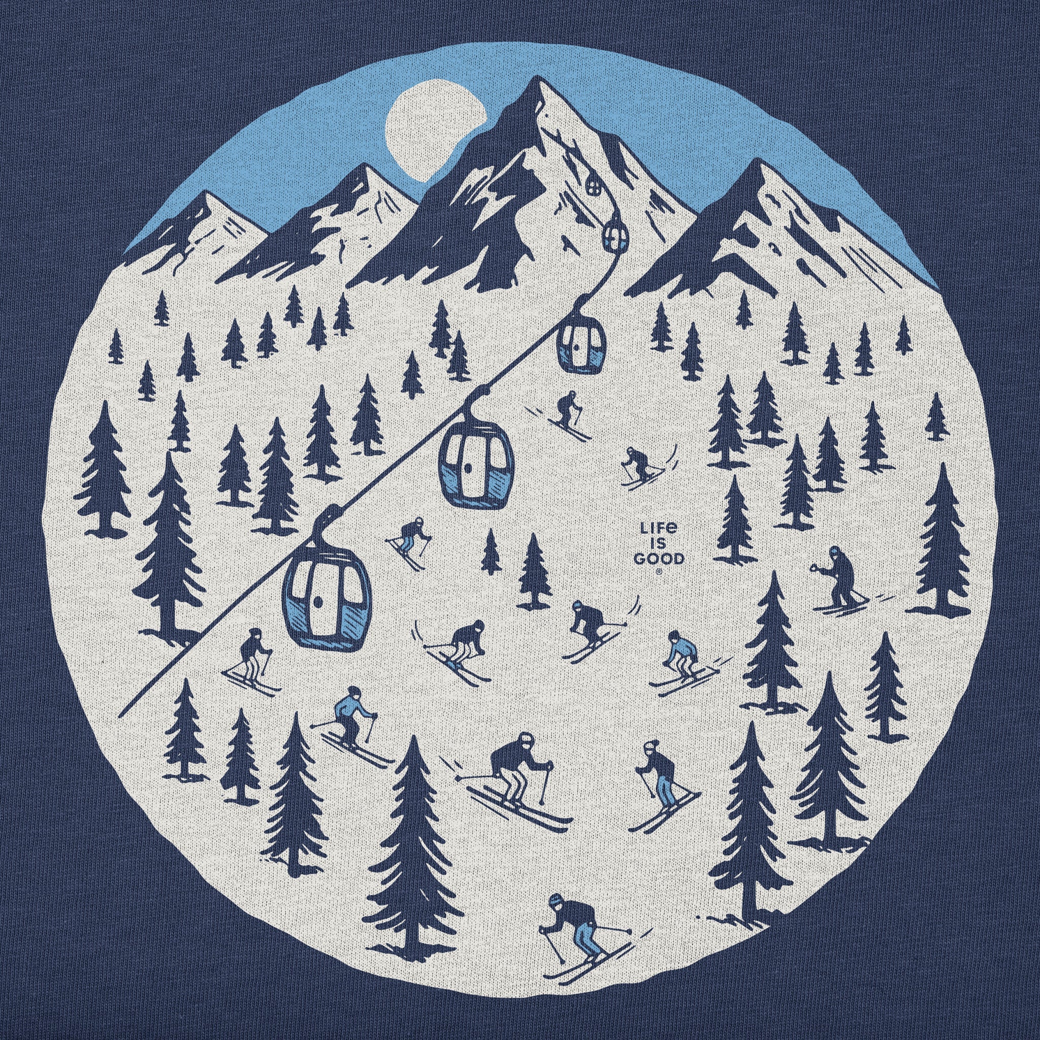 Men's Ski Mountain From Afar Long Sleeve Crusher Tee