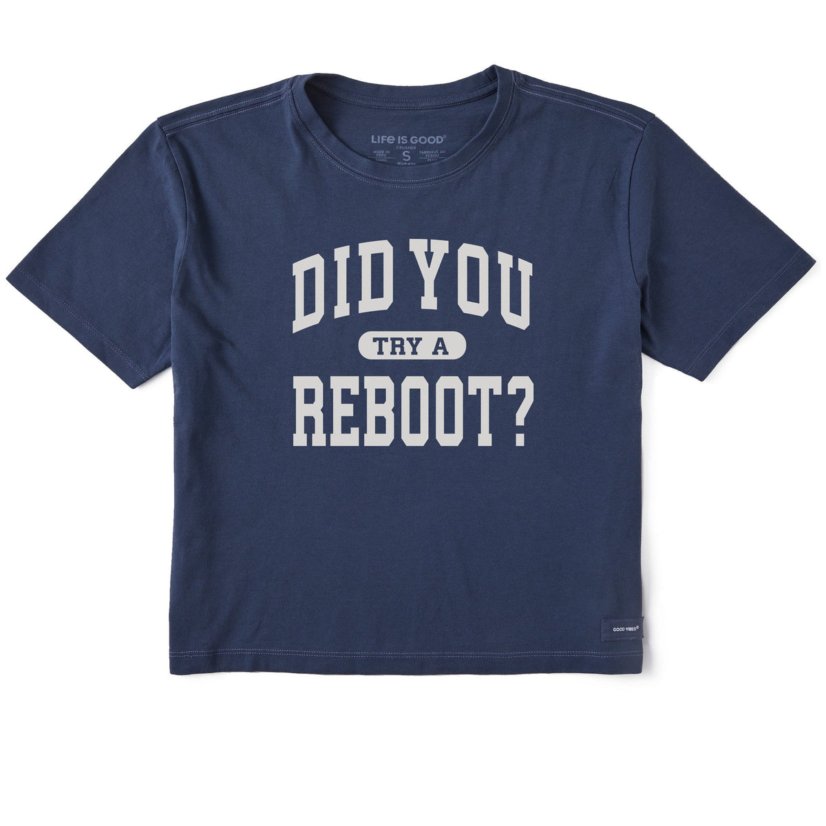 Women's Did You Reboot Arch Short Sleeve Crusher Boxy Tee
