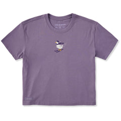 Women's Goose on Skis Short Sleeve Crusher Boxy Tee