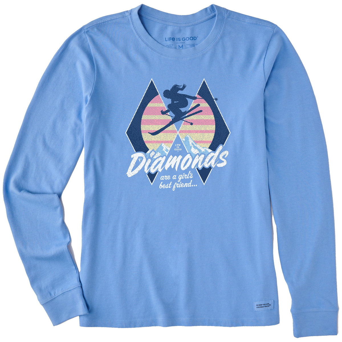 Women's Diamonds are a Girl's Best Friend Long Sleeve Crusher Tee