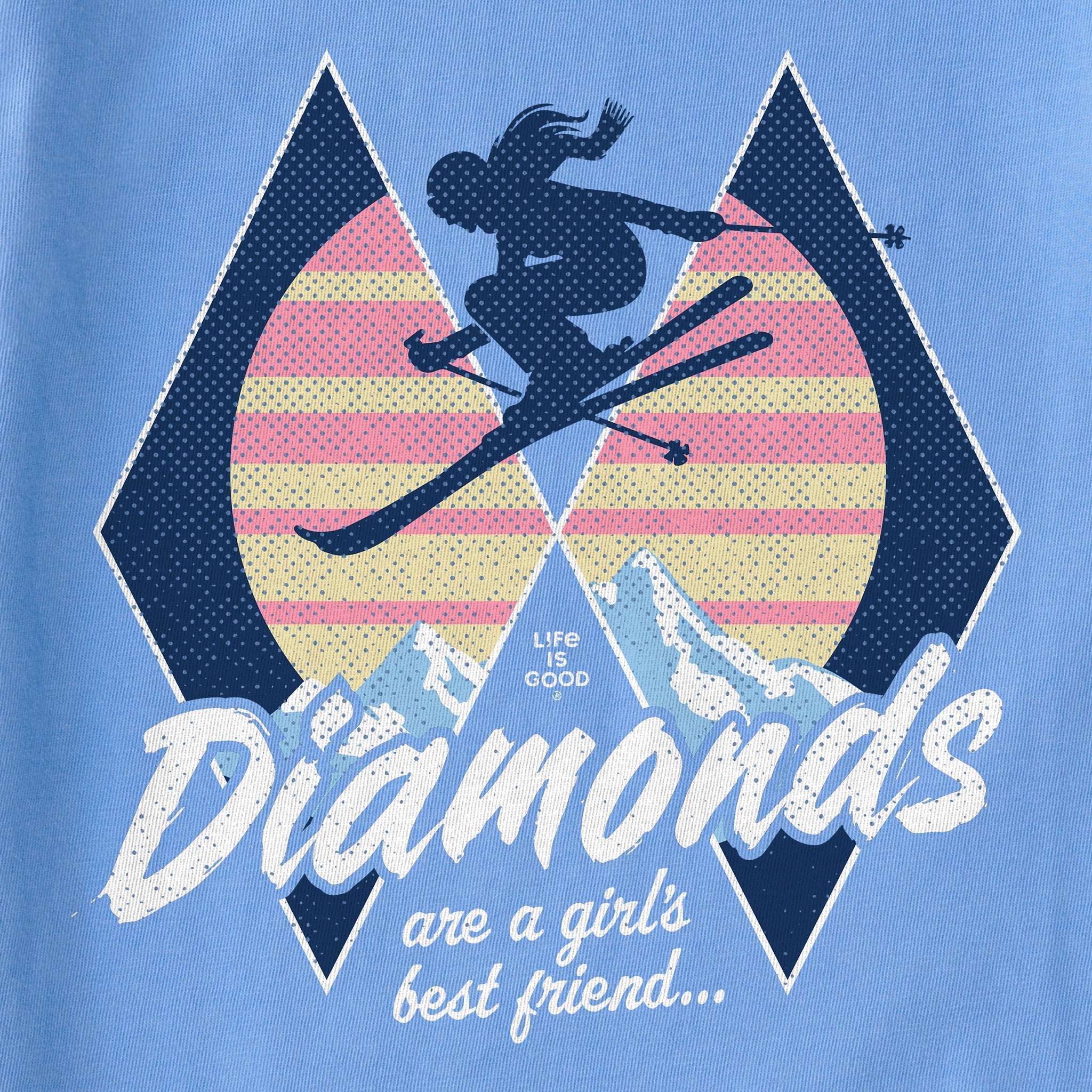 Women's Diamonds are a Girl's Best Friend Long Sleeve Crusher Tee