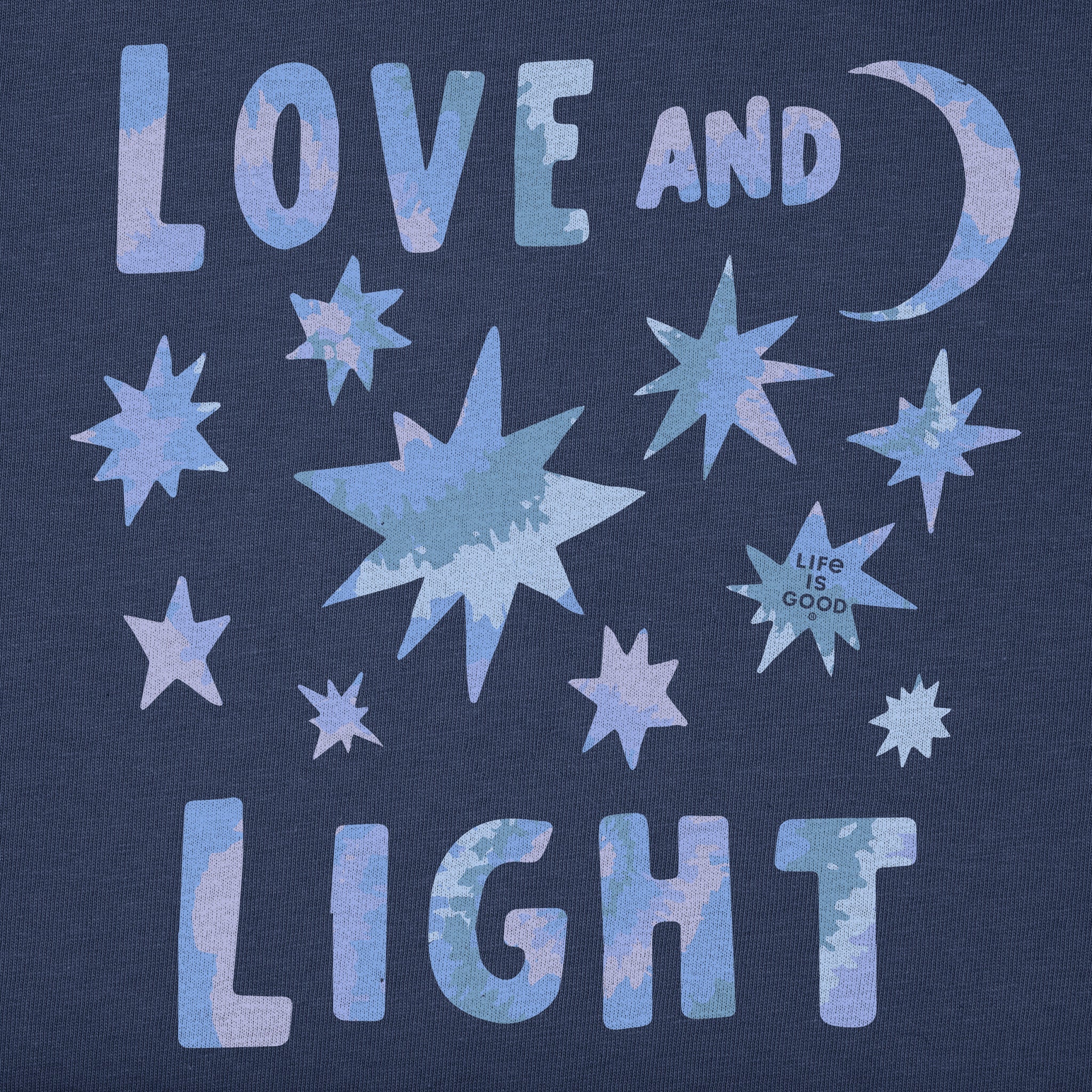 Kids Love and Light Tie Dye Short Sleeve Crusher Tee